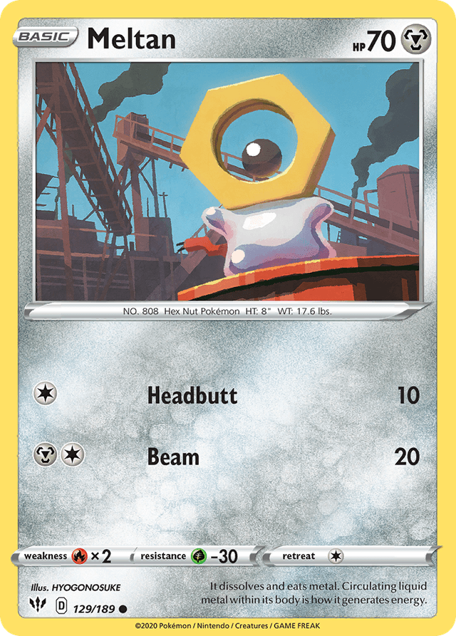 Carta Meltan 129/189 do set Darkness Ablaze — Pokémon TCG | Bynx