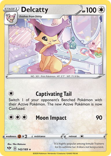 Carta Delcatty 142/189 do set Darkness Ablaze — Pokémon TCG | Bynx