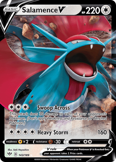 Carta Salamence V 143/189 do set Darkness Ablaze — Pokémon TCG | Bynx