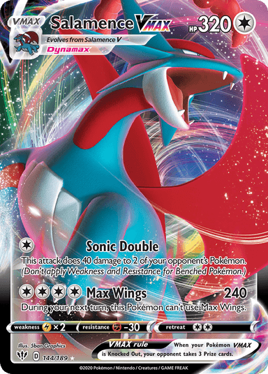 Carta Salamence VMAX 144/189 do set Darkness Ablaze — Pokémon TCG | Bynx