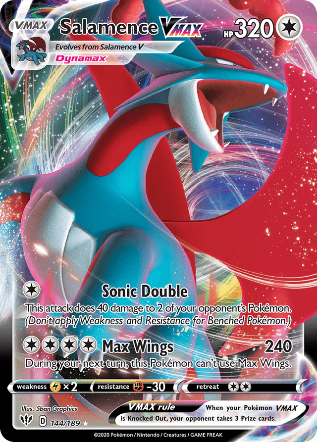 Carta Salamence VMAX 144/189 do set Darkness Ablaze — Pokémon TCG | Bynx
