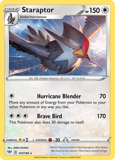 Carta Staraptor 147/189 do set Darkness Ablaze — Pokémon TCG | Bynx