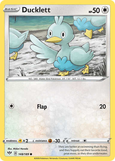 Carta Ducklett 148/189 do set Darkness Ablaze — Pokémon TCG | Bynx