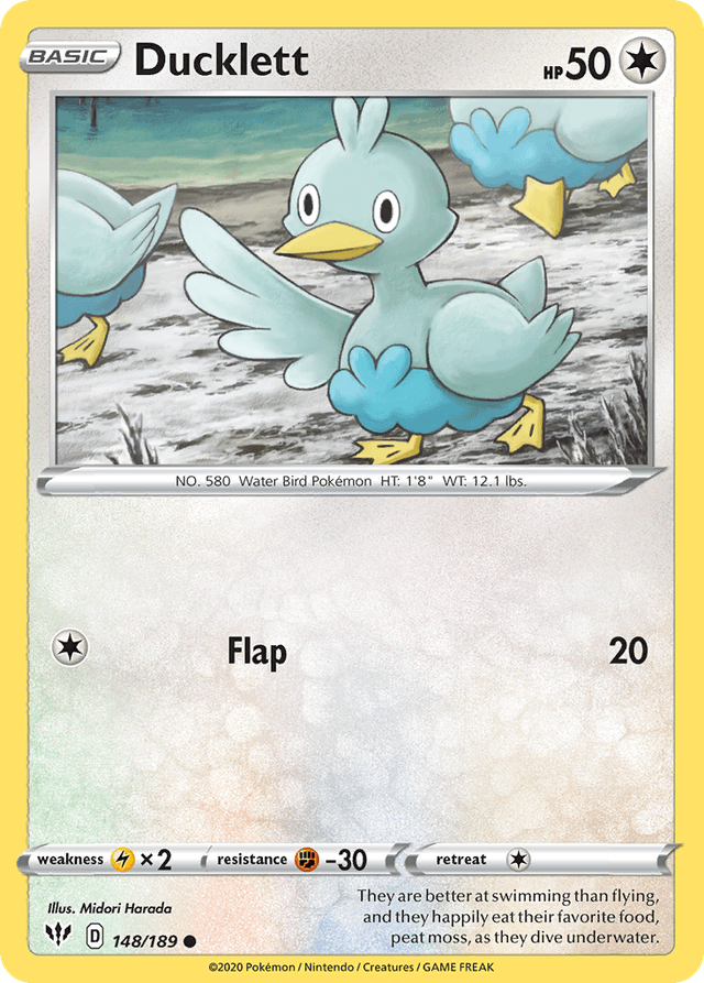 Carta Ducklett 148/189 do set Darkness Ablaze — Pokémon TCG | Bynx