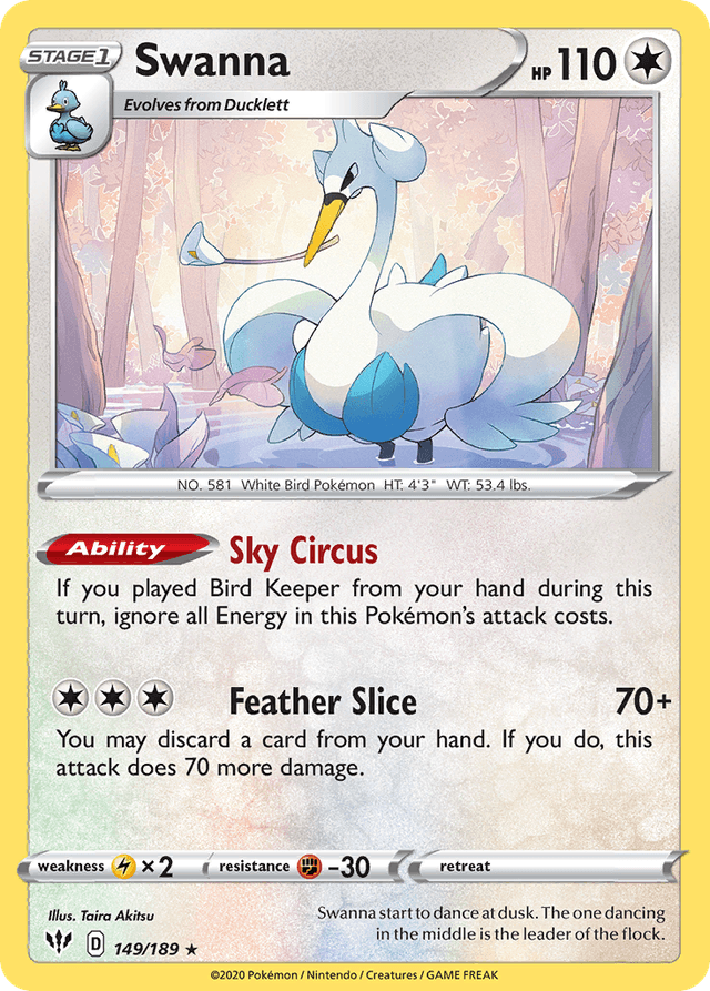 Carta Swanna 149/189 do set Darkness Ablaze — Pokémon TCG | Bynx