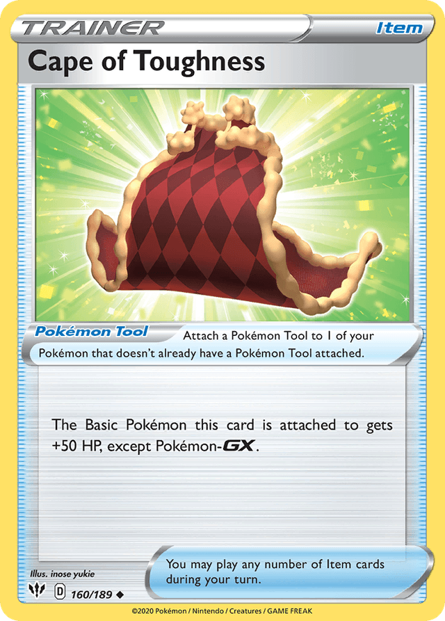 Carta Cape of Toughness 160/189 do set Darkness Ablaze — Pokémon TCG | Bynx