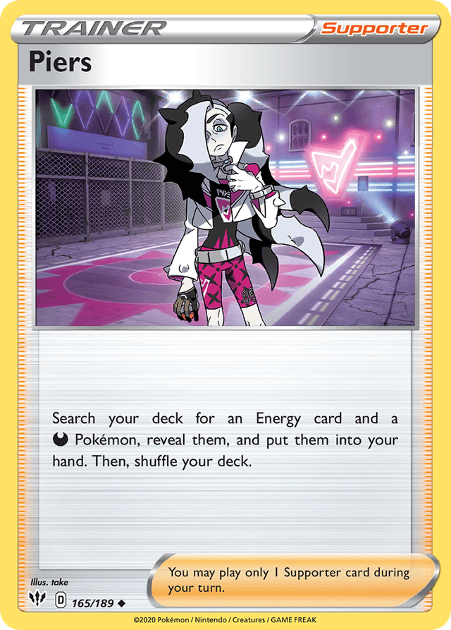 Carta Piers 165/189 do set Darkness Ablaze — Pokémon TCG | Bynx