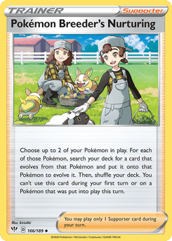 Pokémon Breeder's Nurturing 166/189 — Escuridão Incandescente
