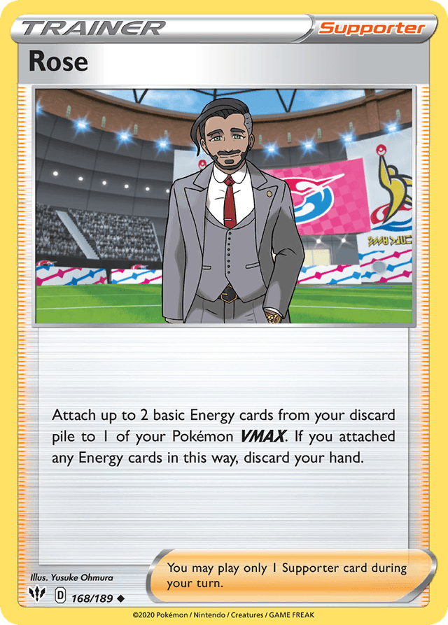 Carta Rose 168/189 do set Darkness Ablaze — Pokémon TCG | Bynx