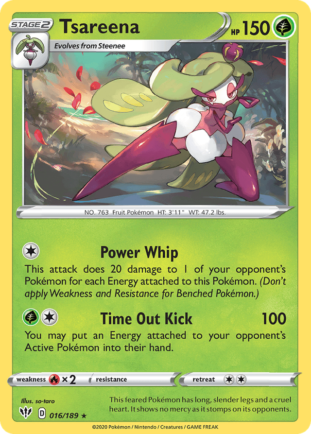 Carta Tsareena 16/189 do set Darkness Ablaze — Pokémon TCG | Bynx