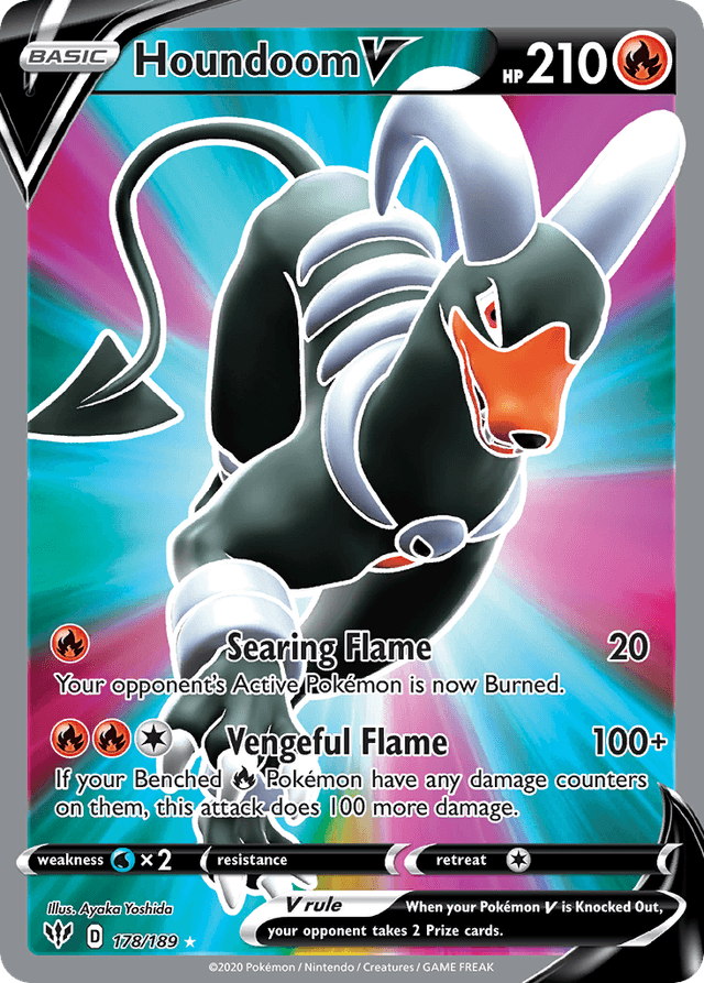 Carta Houndoom V 178/189 do set Darkness Ablaze — Pokémon TCG | Bynx