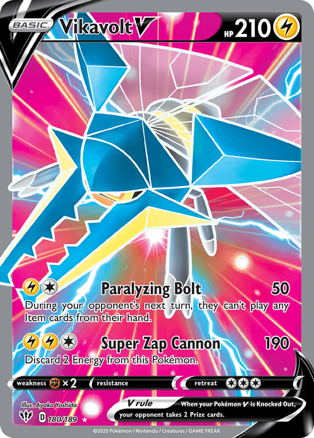 Carta Vikavolt V 180/189 do set Darkness Ablaze — Pokémon TCG | Bynx