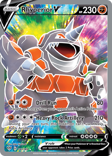 Carta Rhyperior V 181/189 do set Darkness Ablaze — Pokémon TCG | Bynx