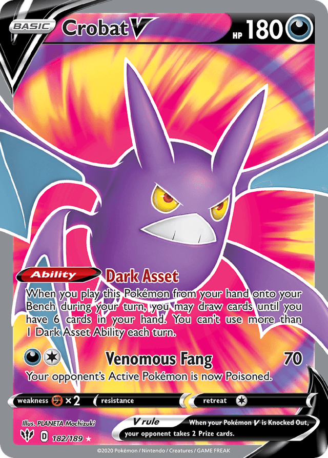 Carta Crobat V 182/189 do set Darkness Ablaze — Pokémon TCG | Bynx