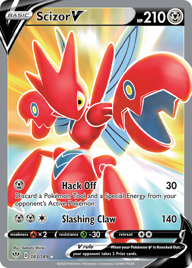 Carta Scizor V 183/189 do set Darkness Ablaze — Pokémon TCG | Bynx