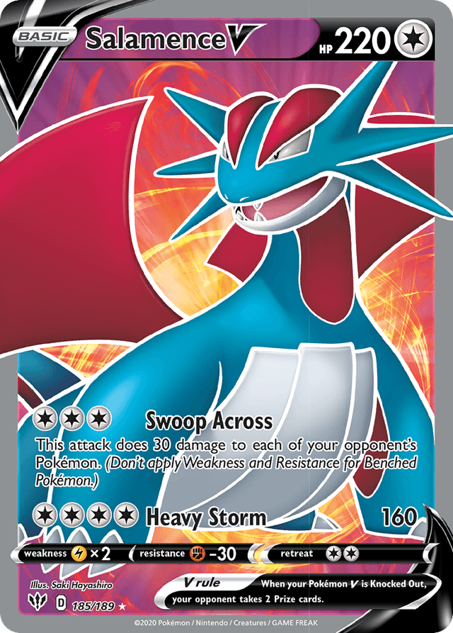 Carta Salamence V 185/189 do set Darkness Ablaze — Pokémon TCG | Bynx