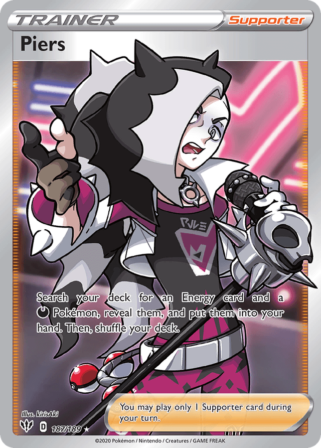 Carta Piers 187/189 do set Darkness Ablaze — Pokémon TCG | Bynx