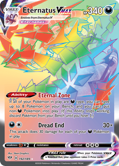 Carta Eternatus VMAX 192/189 do set Darkness Ablaze — Pokémon TCG | Bynx