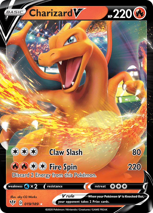 Carta Charizard V 19/189 do set Darkness Ablaze — Pokémon TCG | Bynx