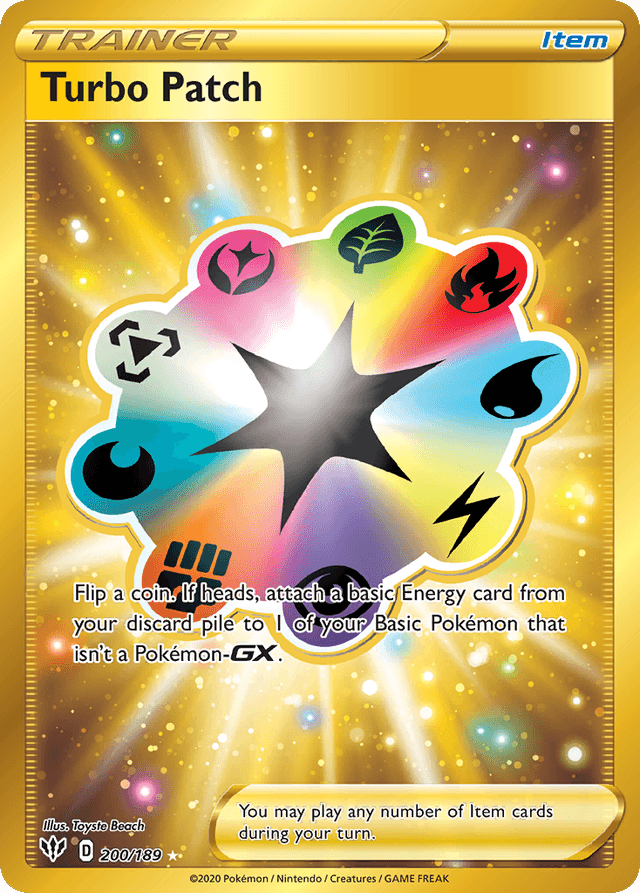 Carta Turbo Patch 200/189 do set Darkness Ablaze — Pokémon TCG | Bynx