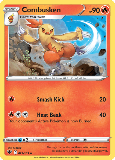 Carta Combusken 23/189 do set Darkness Ablaze — Pokémon TCG | Bynx