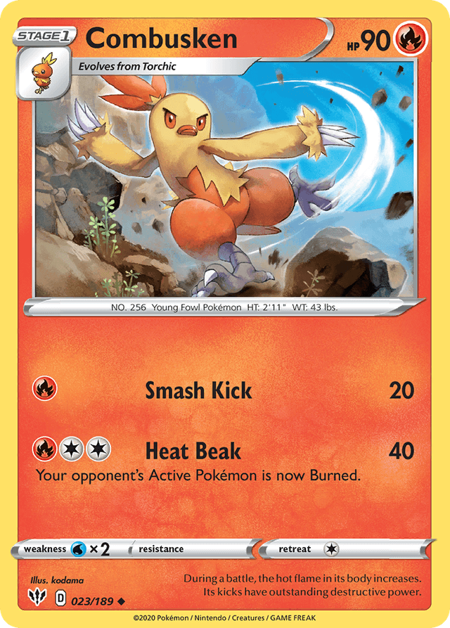 Carta Combusken 23/189 do set Darkness Ablaze — Pokémon TCG | Bynx