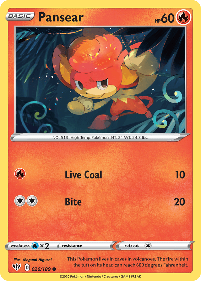 Carta Pansear 26/189 do set Darkness Ablaze — Pokémon TCG | Bynx