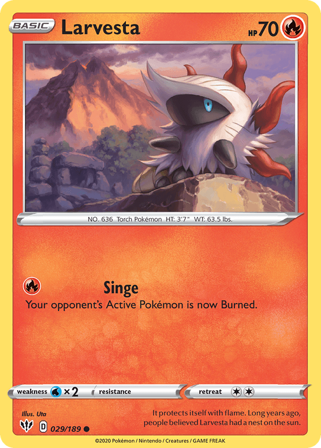 Carta Larvesta 29/189 do set Darkness Ablaze — Pokémon TCG | Bynx