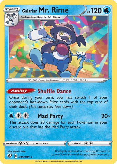 Carta Galarian Mr. Rime 36/189 do set Darkness Ablaze — Pokémon TCG | Bynx