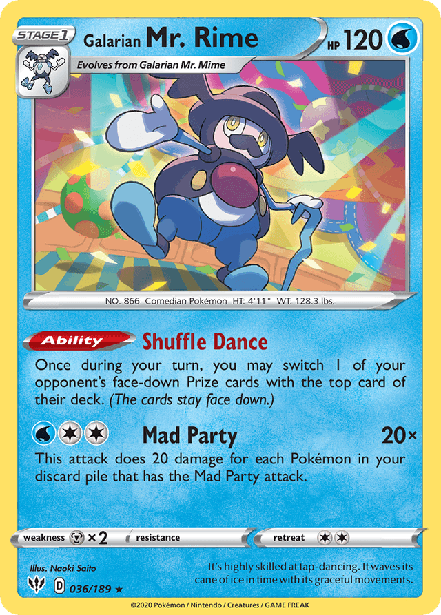 Carta Galarian Mr. Rime 36/189 do set Darkness Ablaze — Pokémon TCG | Bynx