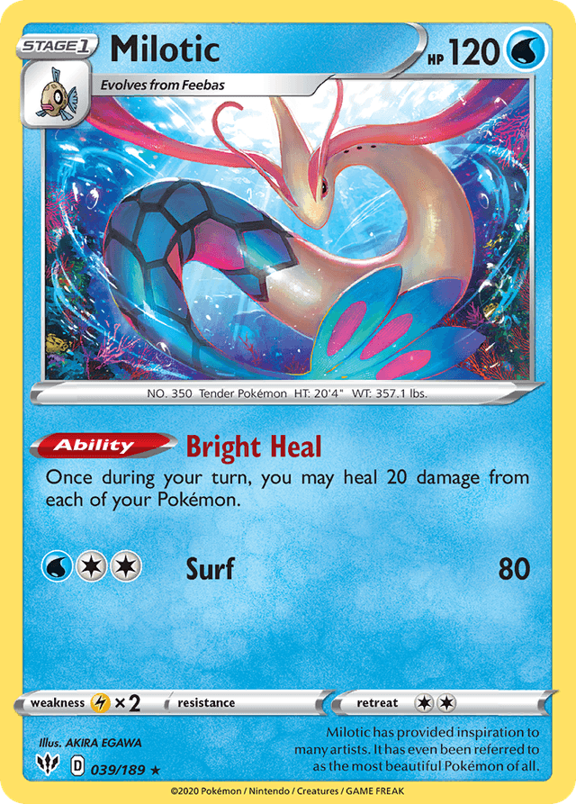 Carta Milotic 39/189 do set Darkness Ablaze — Pokémon TCG | Bynx