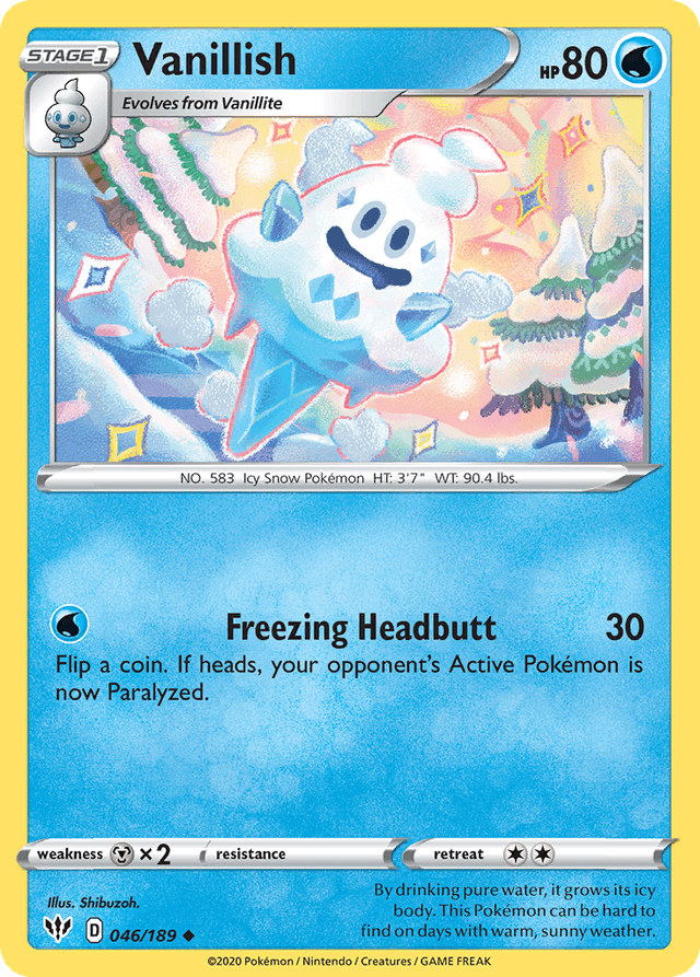 Carta Vanillish 46/189 do set Darkness Ablaze — Pokémon TCG | Bynx