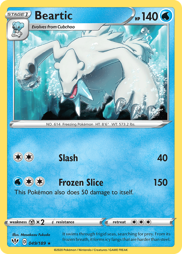 Carta Beartic 49/189 do set Darkness Ablaze — Pokémon TCG | Bynx