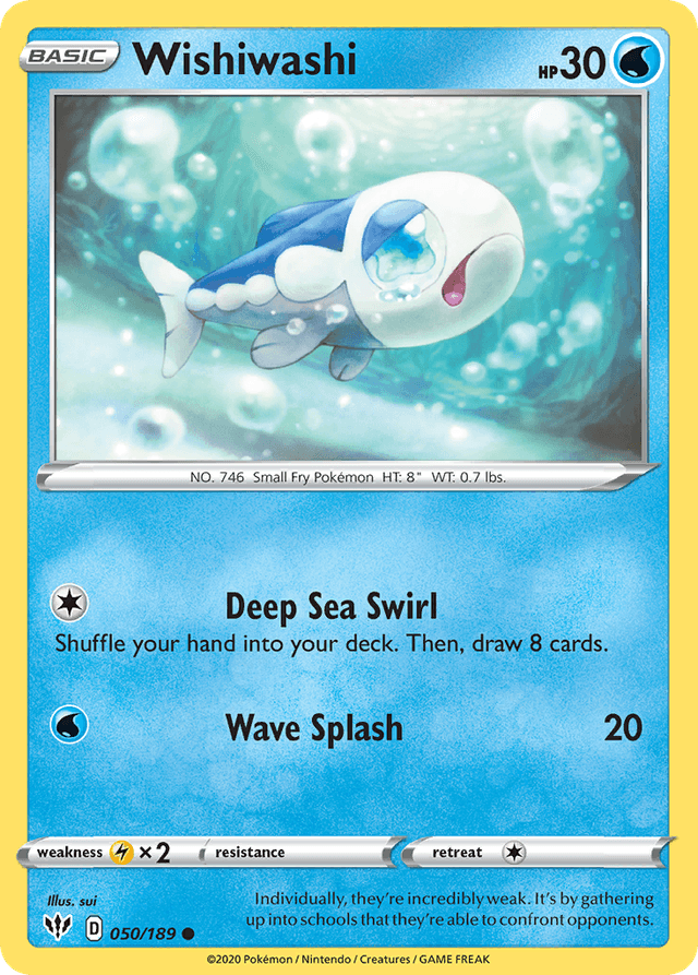 Carta Wishiwashi 50/189 do set Darkness Ablaze — Pokémon TCG | Bynx
