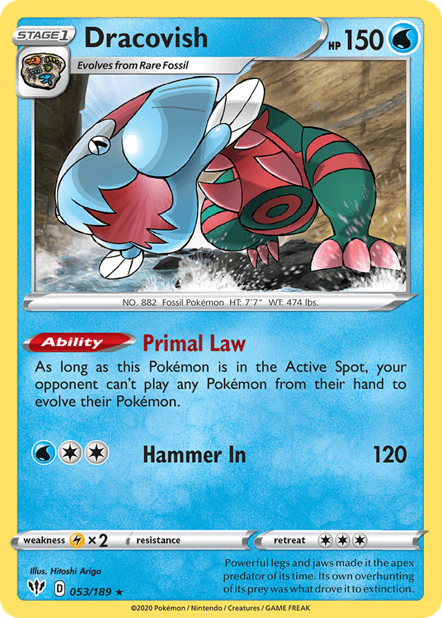 Carta Dracovish 53/189 do set Darkness Ablaze — Pokémon TCG | Bynx