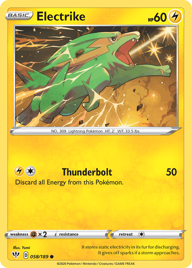Carta Electrike 58/189 do set Darkness Ablaze — Pokémon TCG | Bynx