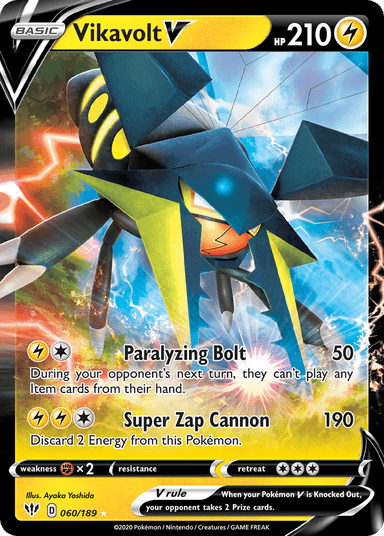 Carta Vikavolt V 60/189 do set Darkness Ablaze — Pokémon TCG | Bynx