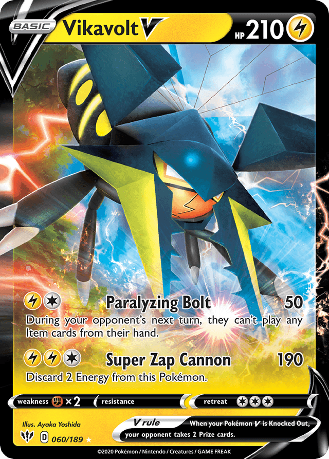 Carta Vikavolt V 60/189 do set Darkness Ablaze — Pokémon TCG | Bynx