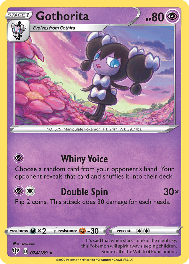 Carta Gothorita 74/189 do set Darkness Ablaze — Pokémon TCG | Bynx