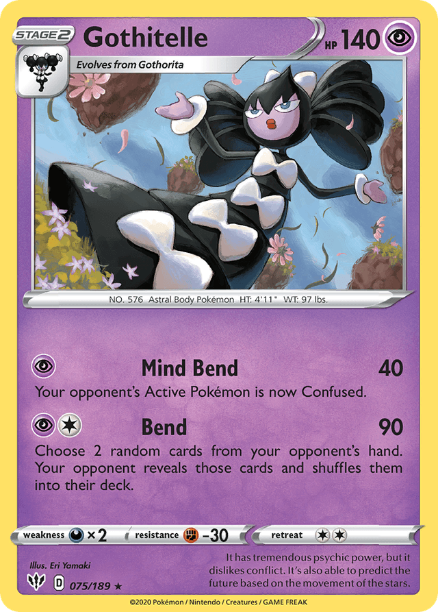 Carta Gothitelle 75/189 do set Darkness Ablaze — Pokémon TCG | Bynx
