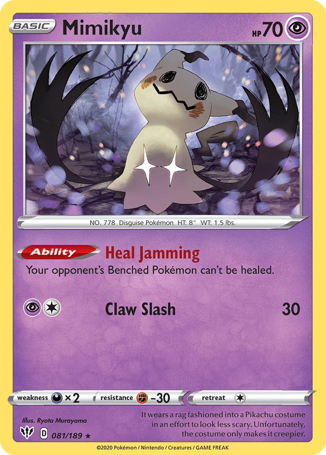 Carta Mimikyu 81/189 do set Darkness Ablaze — Pokémon TCG | Bynx