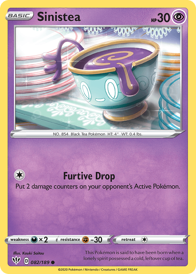 Carta Sinistea 82/189 do set Darkness Ablaze — Pokémon TCG | Bynx