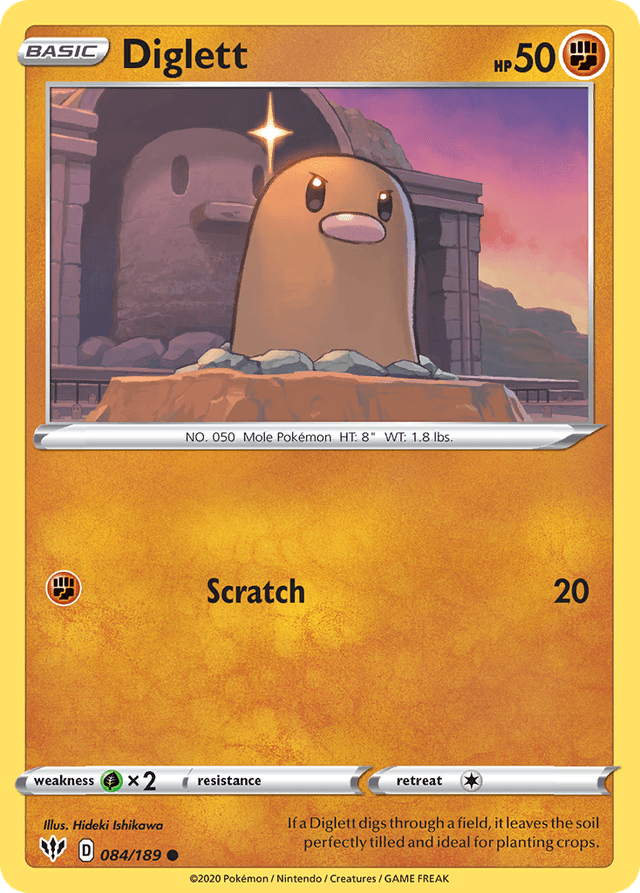 Carta Diglett 84/189 do set Darkness Ablaze — Pokémon TCG | Bynx