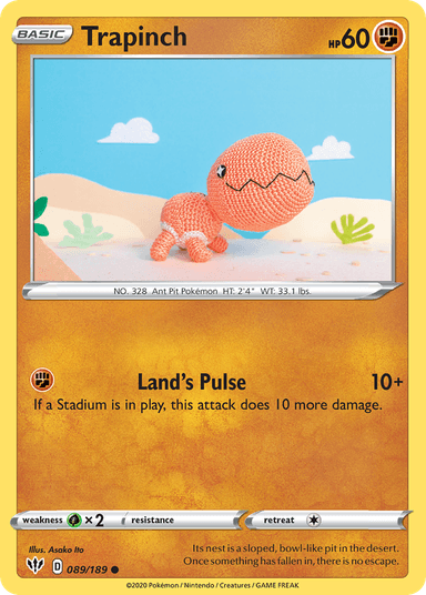 Carta Trapinch 89/189 do set Darkness Ablaze — Pokémon TCG | Bynx
