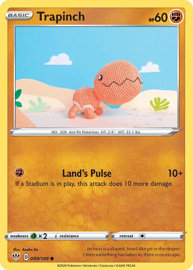 Carta Trapinch 89/189 do set Darkness Ablaze — Pokémon TCG | Bynx