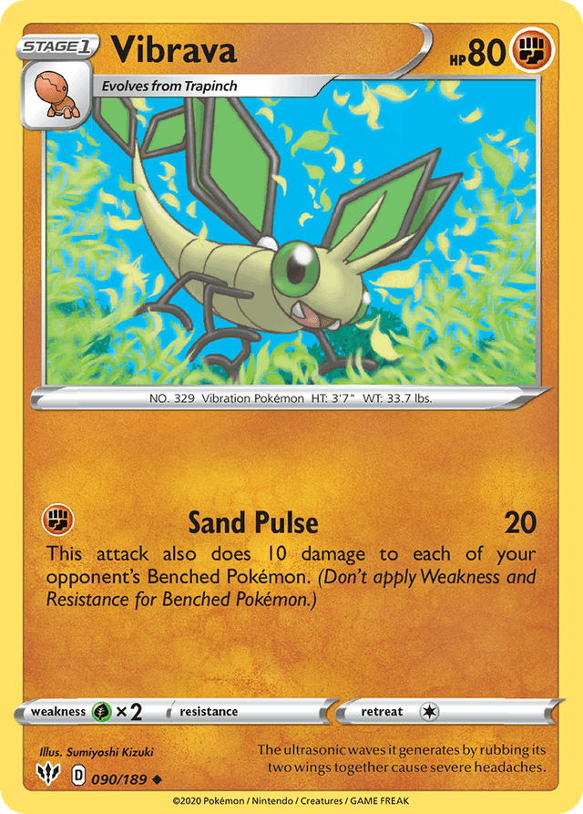 Carta Vibrava 90/189 do set Darkness Ablaze — Pokémon TCG | Bynx