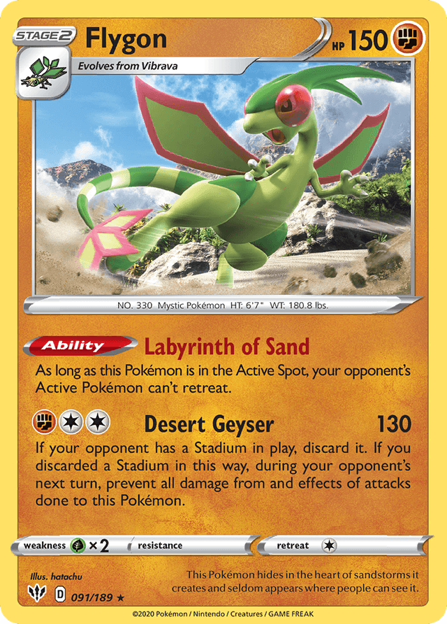 Carta Flygon 91/189 do set Darkness Ablaze — Pokémon TCG | Bynx