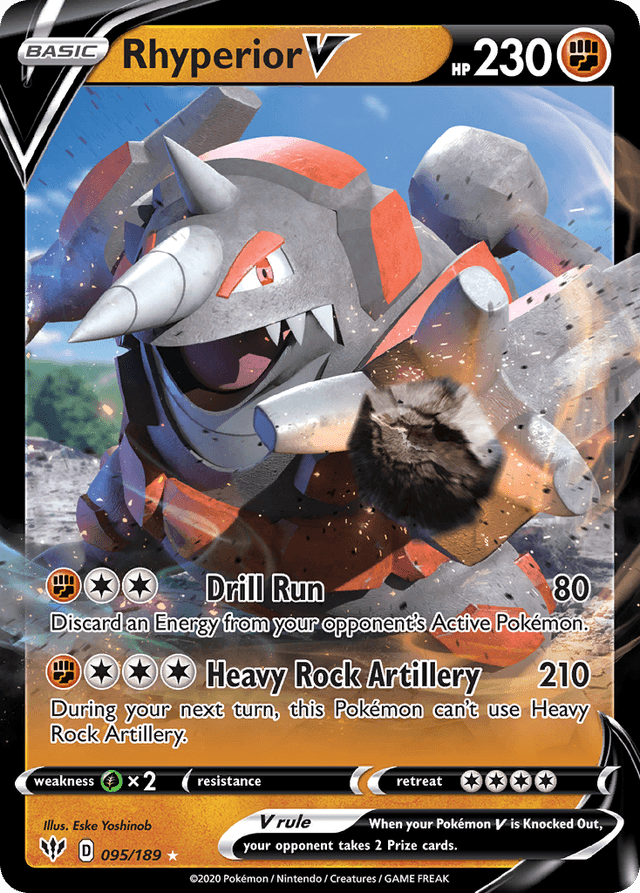 Carta Rhyperior V 95/189 do set Darkness Ablaze — Pokémon TCG | Bynx