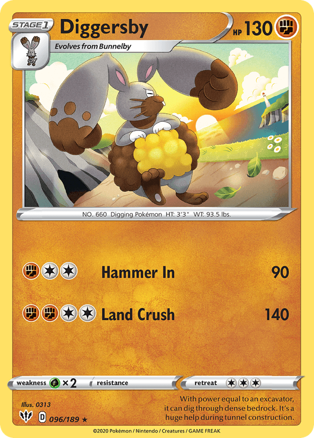 Carta Diggersby 96/189 do set Darkness Ablaze — Pokémon TCG | Bynx