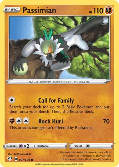 Carta Passimian 97/189 do set Darkness Ablaze — Pokémon TCG | Bynx